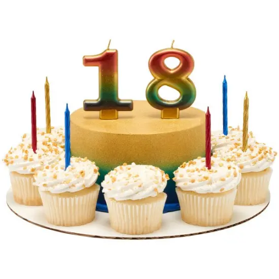 Metallic Tall Spiral Specialty Candles, 6pc {4}