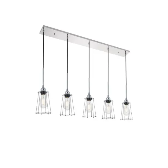 Auspice 5 light chrome Pendant {4}
