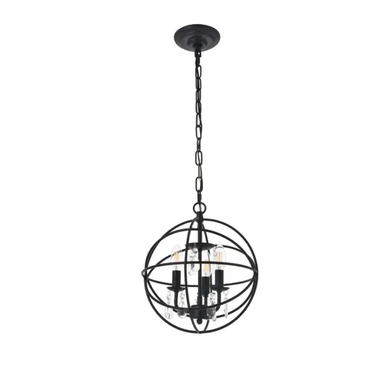 Wallace 3 light Matte Black Pendant {5}