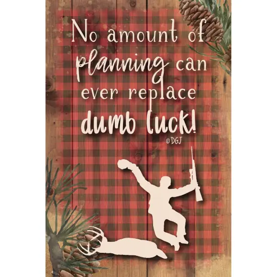 Dexsa No Amount Of Planning Wood Plaque with Easel and Hangar {1}