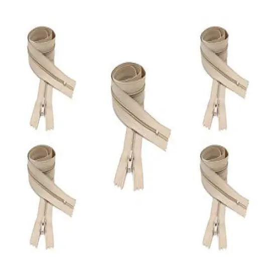 #4.5 Beige Closed Bottom Slipcover & Upholstery YKK Zipper - Color Beige #572 - Choose Your Length - Made in The United States (5 Zippers Per Pack) (36" Inches) {1}