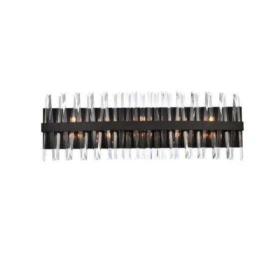 Serephina 36 inch crystal bath sconce in black {1}