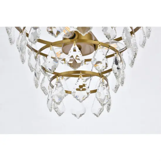 Ella 14 inch flush mount in brass {4}