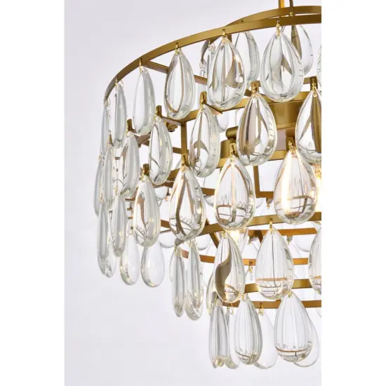 Mila 16 inch pendant in brass {5}