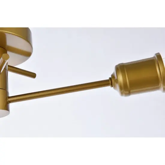 Xavier 3 lights flush mount in brass {6}