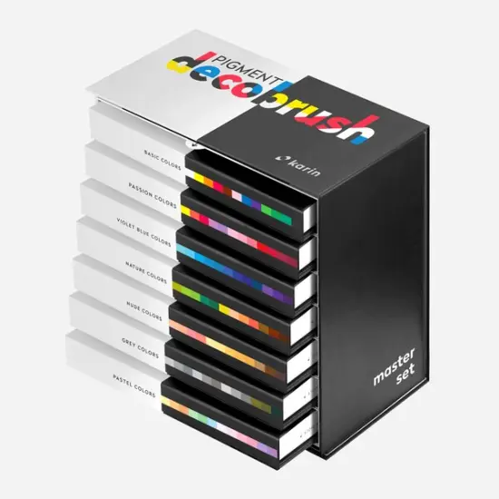 PIGMENT decobrush MASTER Set 84 pcs. (Basic, Passion, Violet-Blue, Nature, Nude, Grey, Pastel) {1}
