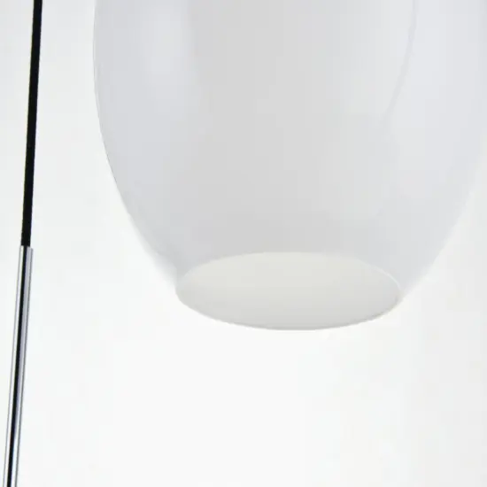 Baxter 3 Lights Chrome Pendant With Frosted White Glass {6}