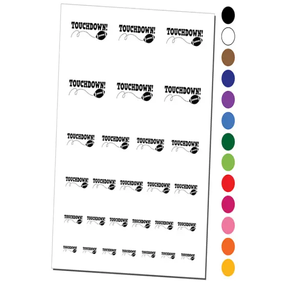 Touchdown Football Teacher Student School Temporary Tattoo Water Resistant Fake Body Art Set Collection Hot Pink {1}