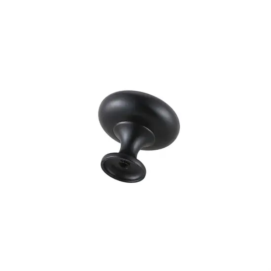 Cadon 1.2" Diameter Matte Black Mushroom Knob Multipack (Set of 10) {5}