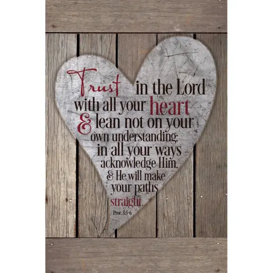 Dexsa Trust In The Lord With All Your Heart...New Horizons Wood Plaque {1}