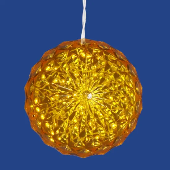 30Lt x 6" LED Yellow Crystal Ball Outdoo {2}