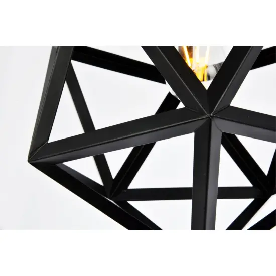 Redmond Collection Pendant D13.0'' H14.6 Lt:1 Black Finish {5}