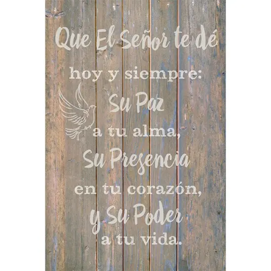 Dexsa Que El Se&ntilde;or Te D&eacute; Hoy - May the Lord - Inspirational Saying in Spanish 6x9 Wood Plaque with Easel and Wall Hanger {1}