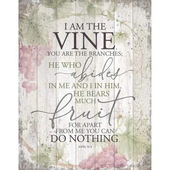 Dexsa I Am The Vine Wood Plaque 11.75x15 {1}