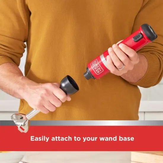 BLACK+DECKER Kitchen Wand Blender Kit, Red (BCKM1011K06) {6}