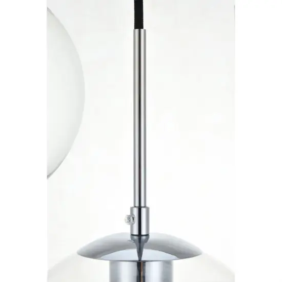 Baxter 7 Lights Chrome Pendant With Clear Glass {4}