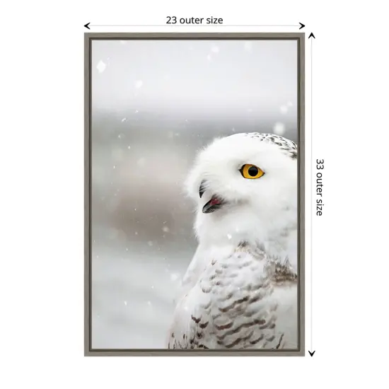 Snowy Owl in the Snow by Carrie Ann Grippo-pike Canvas Art Framed {3}