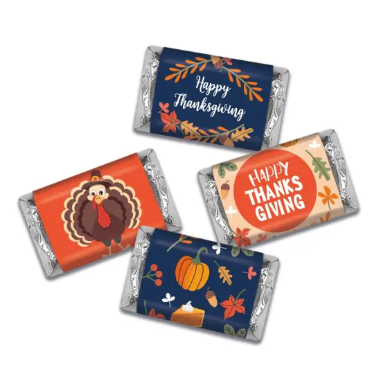 Thanksgiving Candy Party Favors Hershey's Miniatures Chocolate - Fall Turkey {1}