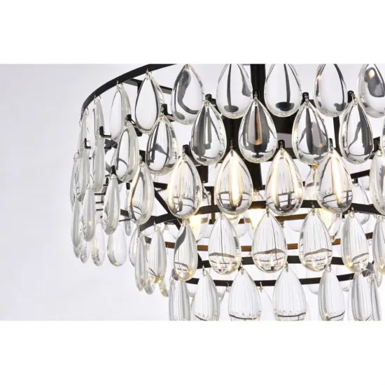 Mila 18 inch flush mount in black {5}