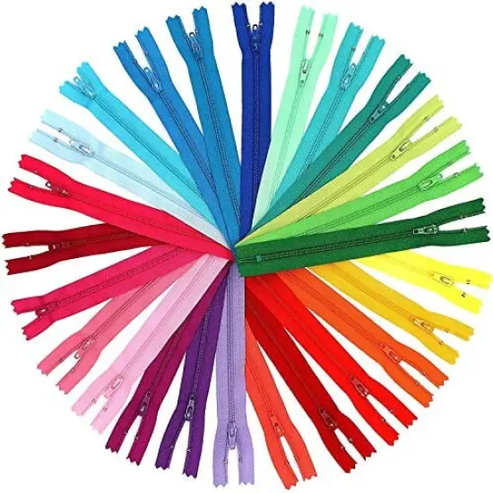 #3 YKK Skirt & Dress Zipper Assortment - Mix of Hot Seasonal Colors for Clothes, Crafts & Sewing Projects - Choose Your Length - Made in The United States (25 Zippers Per Pack) (10" Inches) {1}