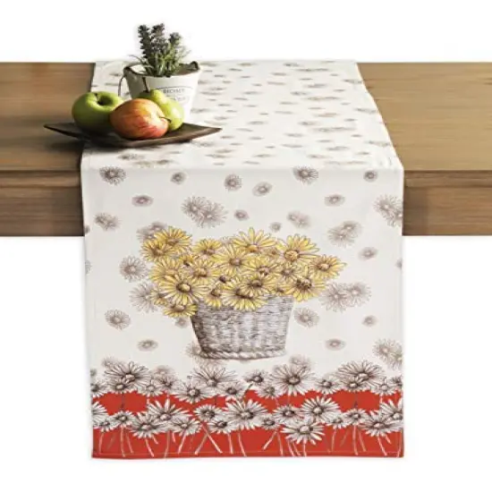 100% Cotton 14.50Inch x 108Inch Decorative Table Runner Table Runners for Gifts, Dining, Holidays, Buffet, Bagatelle (Double Layer) - Thanksgiving/Christmas {2}