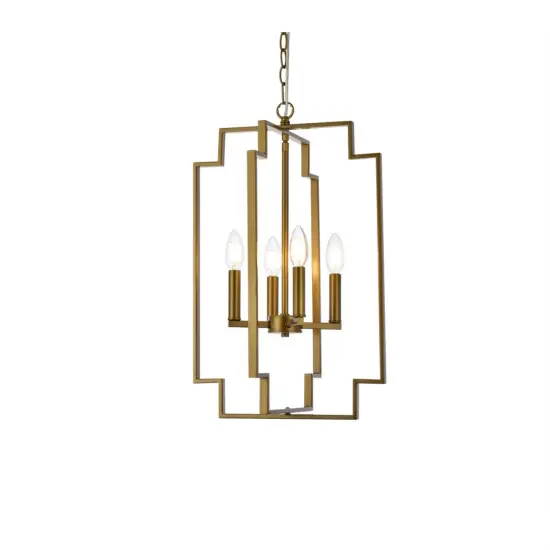 Rosenfeld 4 lights pendant in brass {3}