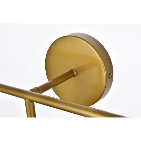 Hanson 3 lights bath sconce in brass with clear shade {5}