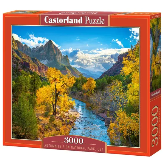 3000 Piece Jigsaw Puzzles, Autumn in Zion National Park, Nature and Landscape, USA, Adult Puzzles, Castorland C-300624-2 {1}