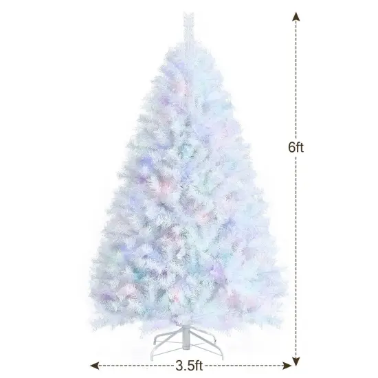 Iridescent Tinsel Artificial Christmas Tree {3}