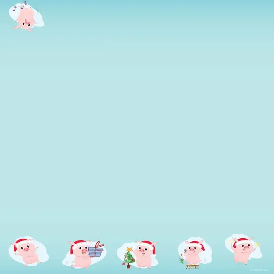 Great Papers! Merry Pig Holiday Letterhead, Invitations and Announcements, Printer Friendly, 8.5" x 11", 80 Pack {1}