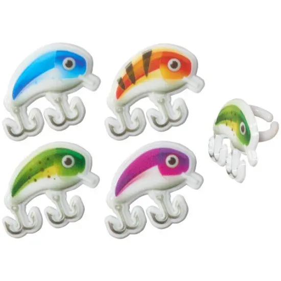 Fishing Lure Assortment Cupcake Rings, 12ct {2}