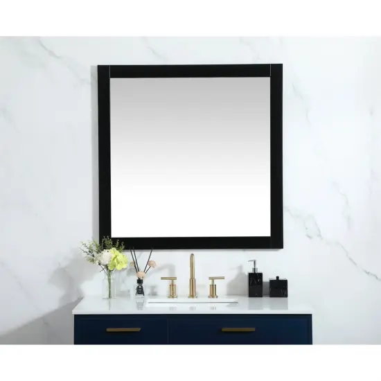 Aqua vanity mirror 36x36 inch in black {2}