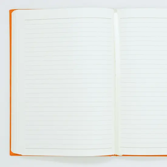 Hardcover Desk Journal by Family Tree - 8"x5.5" BookclothDk Orange {3}