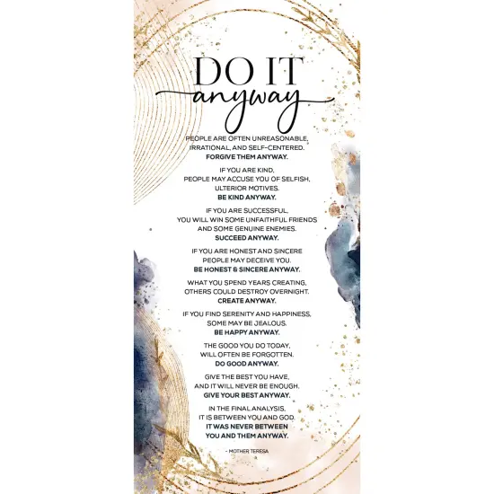 Dexsa Do It Anyway Wood Plaque 5.5 inches x 12 inches {1}