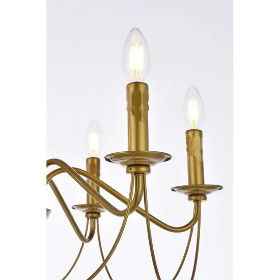 Westley 6 lights pendant in brass {5}