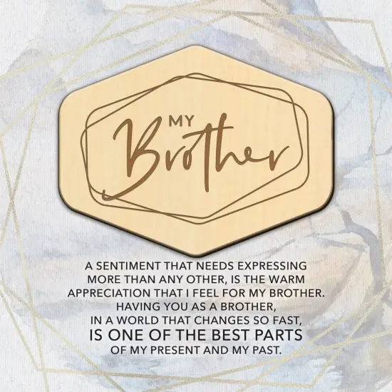 Dexsa My Brother Meadow Wood Plaque 6 inches x 6 inches {3}