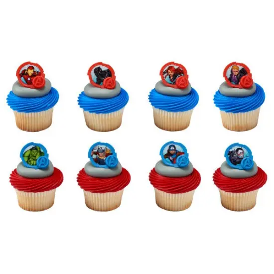 MARVEL Avengers Mightiest Heroes Cupcake Rings, 12ct {2}