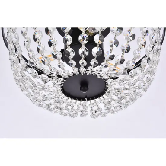 Cora 13 inch flush mount in black {4}