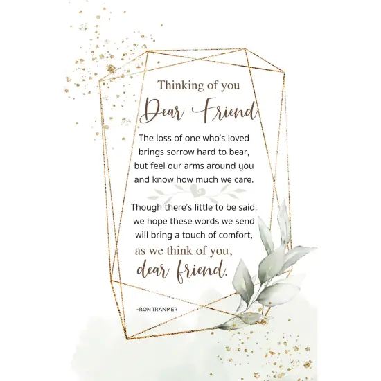 Dexsa Thinking Of You Dear Friend Inspirational Wood Plaque 6 inches x 9 inches {1}