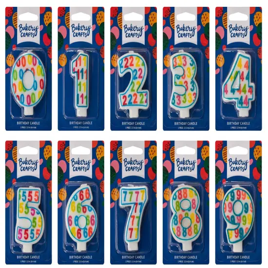 Number Pattern Numeral Candle, 1ct {1}