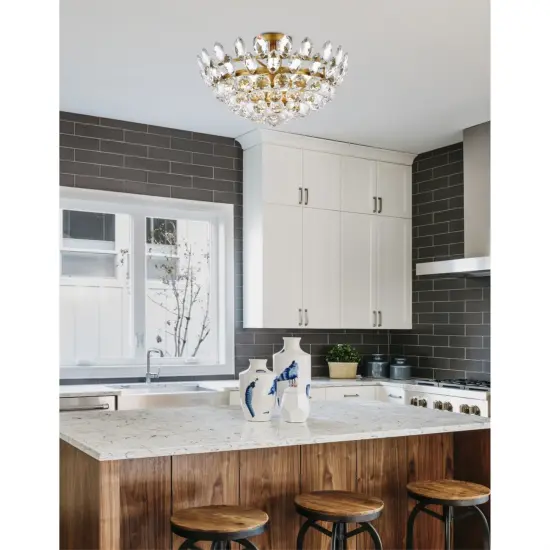 Emilia 18 inch flush mount in brass {2}