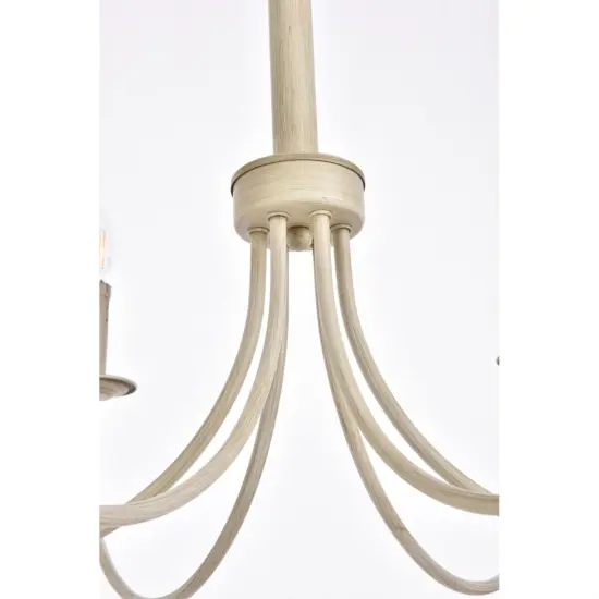 Brielle 6 lights pendant in weathered dove {5}