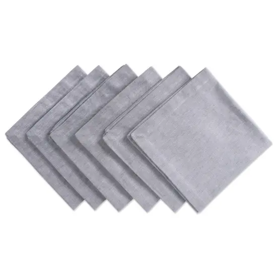 DII Gray Solid Chambray Napkin (Set of 6) {1}