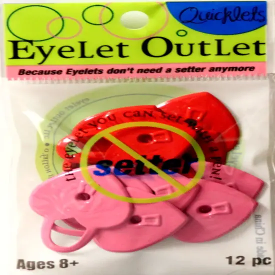 Eyelet Outlet Lock Hearts Quicklets-12 PCS {1}