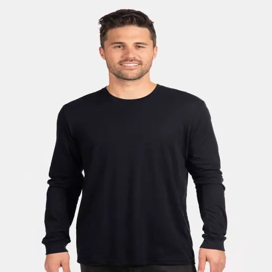 Next Level&reg; CVC Long Sleeve Crewneck T-Shirt Military green {3}