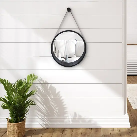 Americanflat Round Mirror - Hanging Mirror for Wall - Circle Mirror for Bathroom, Bedroom, Entryway, Living Room - Large Mirror for Wall Decor {10}