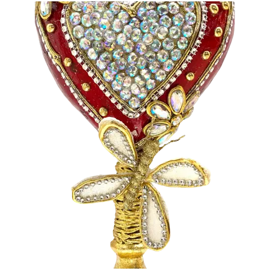 Valentine's Day Jeweled Hearts laminated Capiz Table D&eacute;cor - Holiday Tree {6}