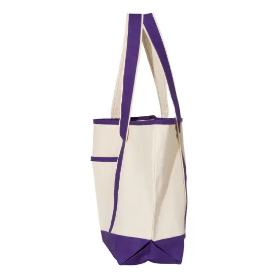 Large Canvas&reg; - Deluxe Tote 34.6L - Elevate Your Everyday Carry with Unmatched Elegance Natural/ maroon {3}