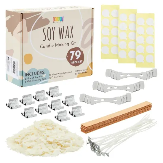 Soy Candle Making Kit with Stands, Bars, Stickers, and Wicks {1}