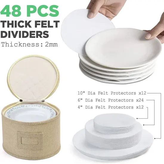 Containers Dish Box Stackable Dinnerware Plate Organizer Bins {2}